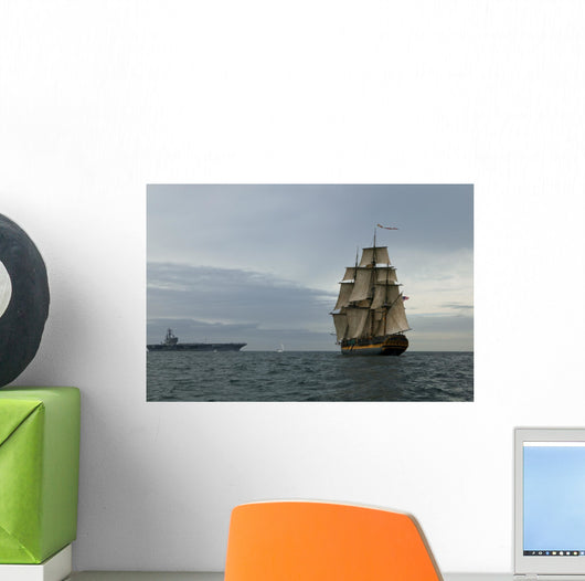 The battle of Sea Power, Sail vs Nuclear Wall Mural