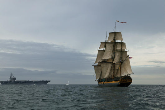 The battle of Sea Power, Sail vs Nuclear Wall Mural