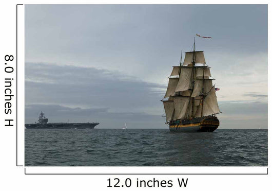The battle of Sea Power, Sail vs Nuclear Wall Mural