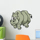 Vector Illustration Cartoon Rhino Wall Decal
