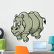 Vector Illustration Cartoon Rhino Wall Decal