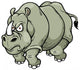 Vector Illustration Cartoon Rhino Wall Decal