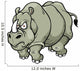 Vector Illustration Cartoon Rhino Wall Decal