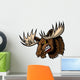 Angry Moose Head Wall Decal