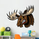 Angry Moose Head Wall Decal