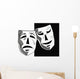 Vector illustration of theater masks.. Wall Decal