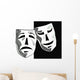 Vector illustration of theater masks.. Wall Decal