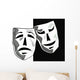 Vector illustration of theater masks.. Wall Decal