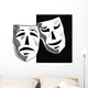 Vector illustration of theater masks.. Wall Decal