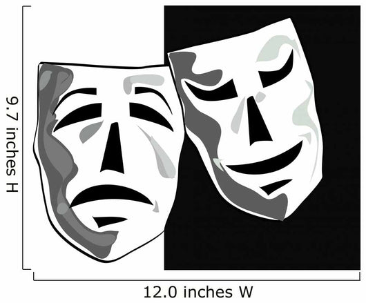 Vector illustration of theater masks.. Wall Decal