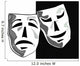 Vector illustration of theater masks.. Wall Decal