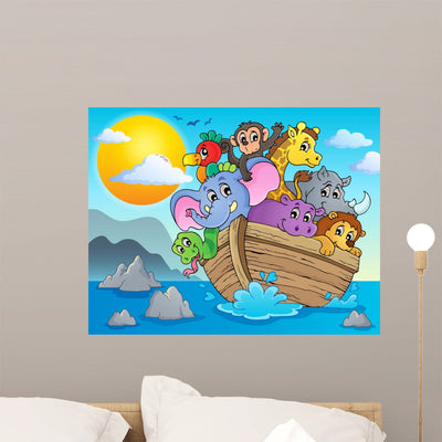 Noahs Ark Theme Image shown on a wall