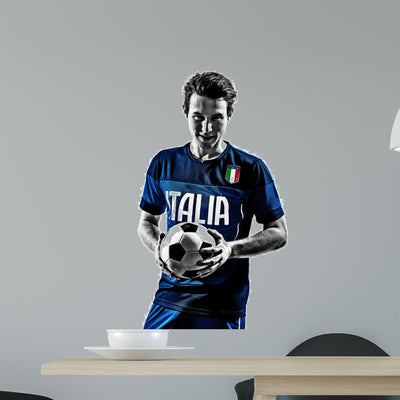 Italian Soccer Players Man shown on a wall