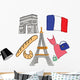 Vector Symbols France Wall Mural