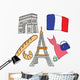 Vector Symbols France Wall Mural