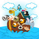 Noah's Ark with Animals Wall Decal