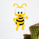 Funny bee cartoon Wall Decal