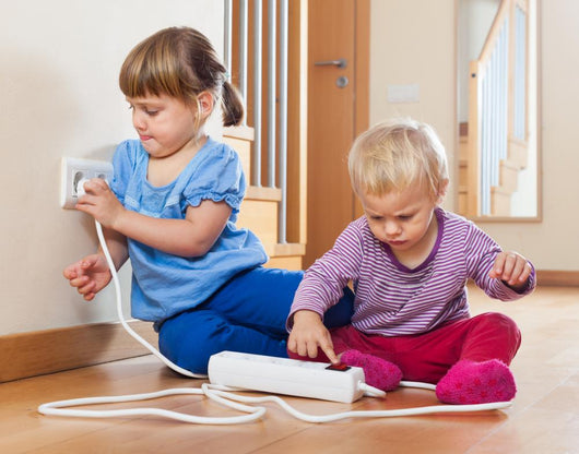 Children Playing with Electrical Wall Decal