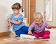 Children Playing with Electrical Wall Decal
