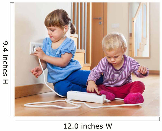 Children Playing with Electrical Wall Decal