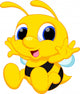 Cute Baby Bee Cartoon Wall Decal