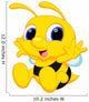 Cute Baby Bee Cartoon Wall Decal