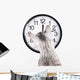 clock cat Wall Decal