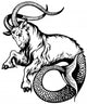 Capricorn Black White Wall Decal