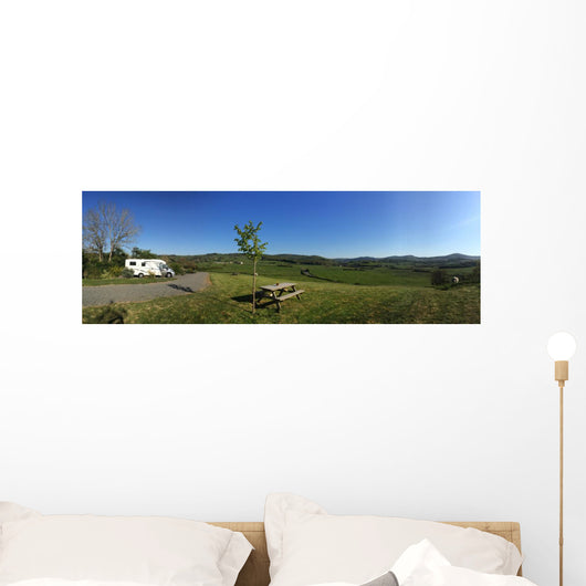Reisemobil Stellplatz Wall Decal Panoramic Wall Decal