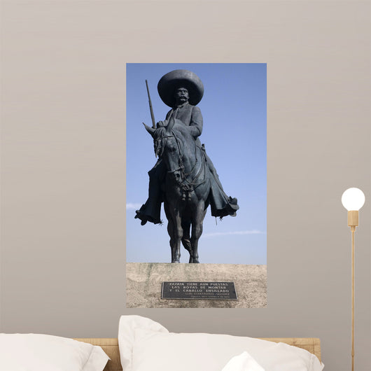Statue Emiliano Zapata Revolutionary Hero Toluca Mexico Wall Mural