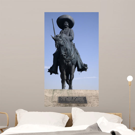 Statue Emiliano Zapata Revolutionary Hero Toluca Mexico Wall Mural
