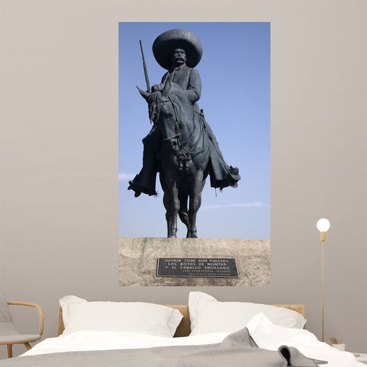 Statue Emiliano Zapata Revolutionary Hero Toluca Mexico Wall Mural