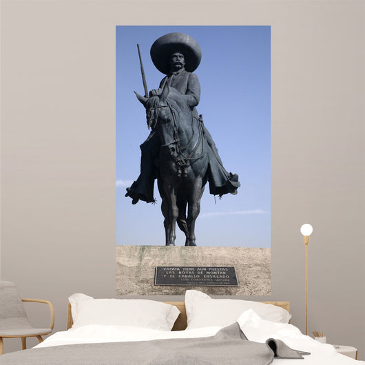 Statue Emiliano Zapata Revolutionary Hero Toluca Mexico Wall Mural