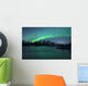 Aurora Borealis over the river Wall Mural