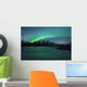 Aurora Borealis over the river Wall Mural