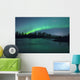 Aurora Borealis over the river Wall Mural