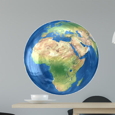 Globe shown on a wall