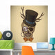 Hipster Skull Vintage