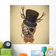 Hipster Skull Vintage