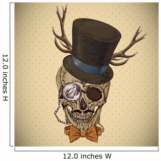 Hipster Skull Vintage