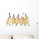 Yellow Baby Chicks Singing Happy Birthday Wall Mural