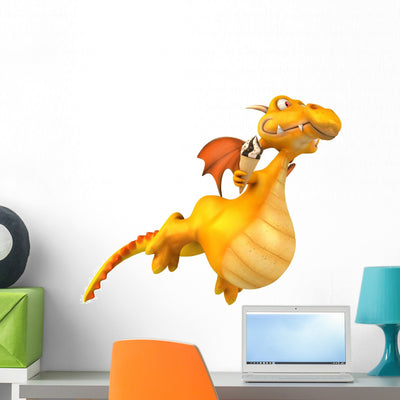 Dragon shown on a wall