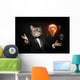 Business Man Cat Head Wall Decal