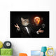 Business Man Cat Head Wall Decal