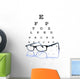 Eye Glasses Reflected with Wall Mural