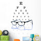 Eye Glasses Reflected with Wall Mural