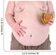 Fat man holding sandwich, isolated on white Wall Decal