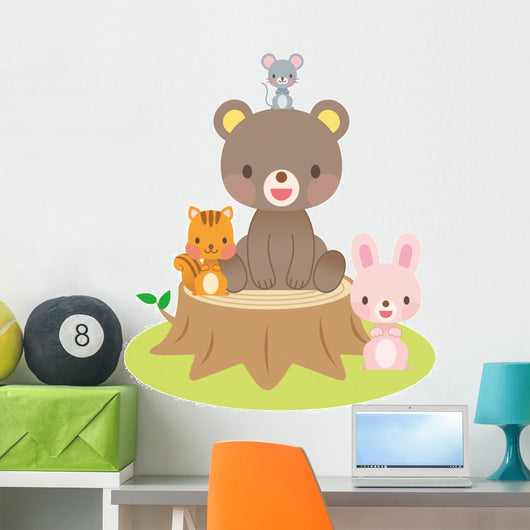 Happy Forest Animals Wall Decal
