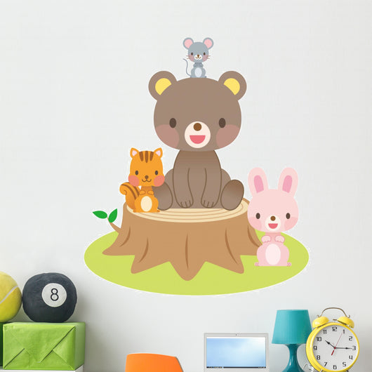 Happy Forest Animals Wall Decal