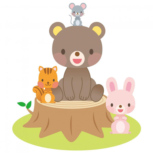 Happy Forest Animals Wall Decal